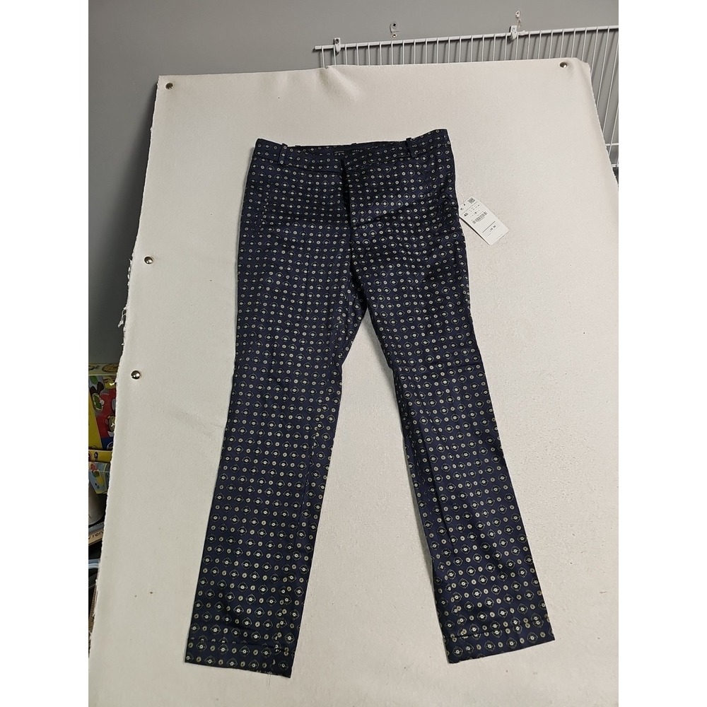 Zara‎ Womens Pants Geometric Print Flat Front Made In Spain  Pants Sz 8 New